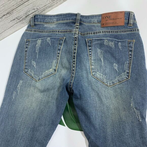 one teaspoon freebird II low waist short rise fitted leg zippered leg Size 26 - Picture 6 of 14
